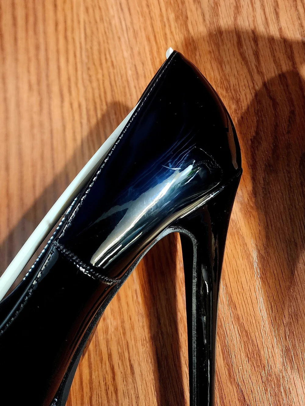 Black Patent Platform Pumps with High Stiletto Heel
